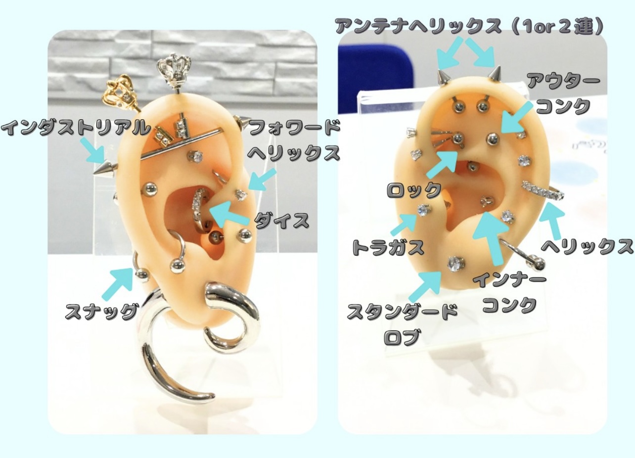 ピアスの穴あけ