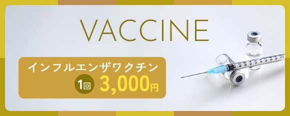インフルエンザワクチン 1回3,000円